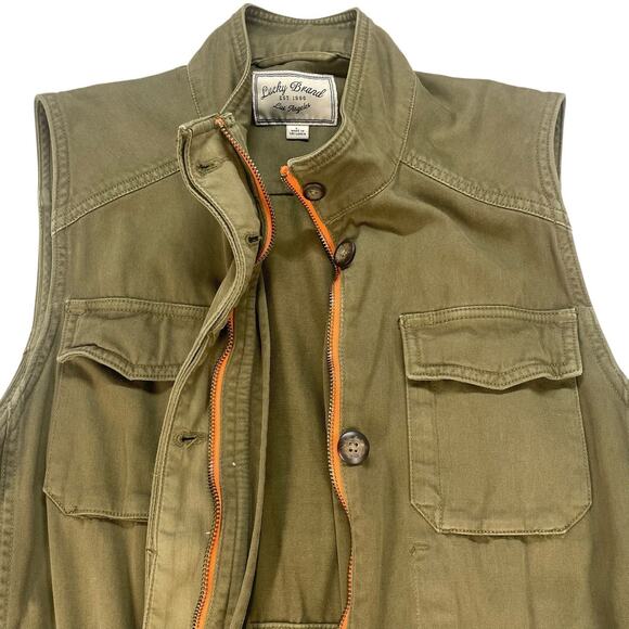 Lucky Brand Safari Utility Vest Women’s L Military Drawstring Waist Street Wear - Picture 8 of 14